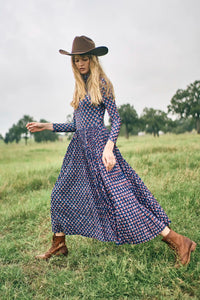 Sabine Dress - Autumn Fleur Navy