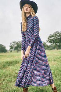 Sabine Dress - Autumn Fleur Navy