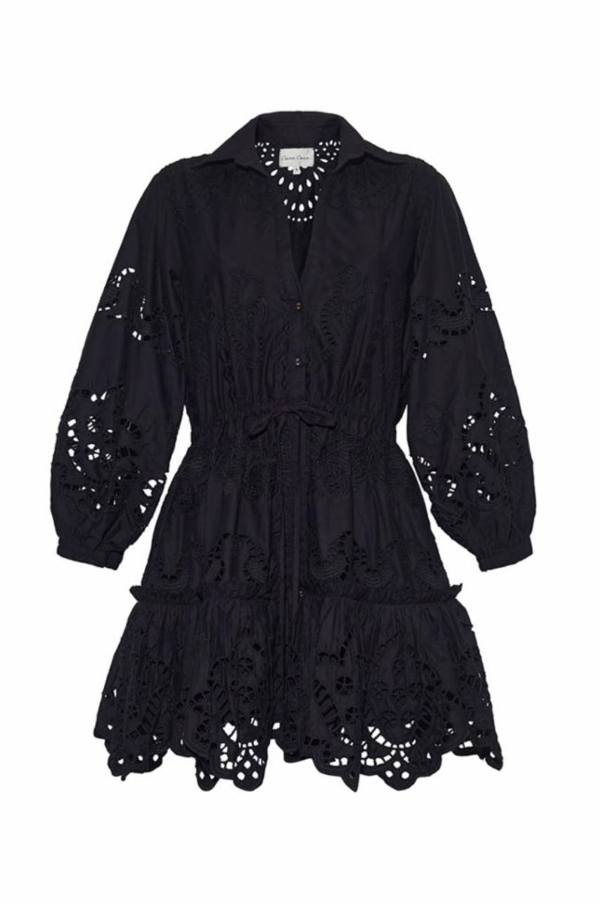 Robin Dress - Embroidered Black Eyelet