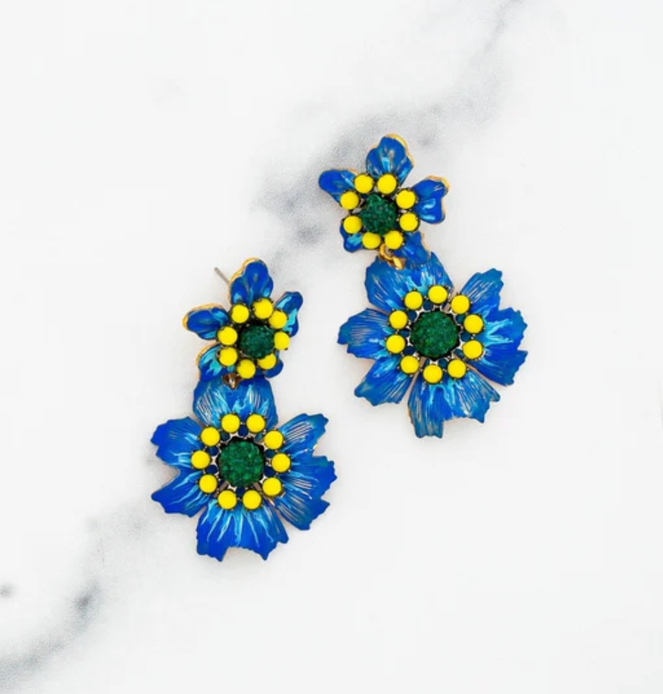 Susan Earrings - Blue