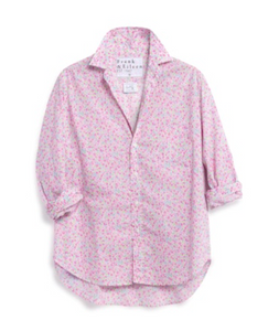 Eileen Relaxed Button-Up - Pink Flowers