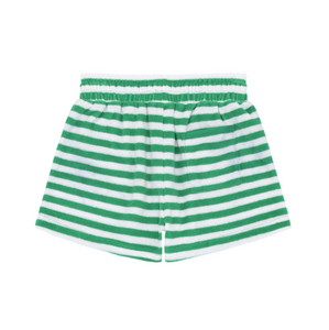 Boys Bermuda Green Stripe French Terry Short