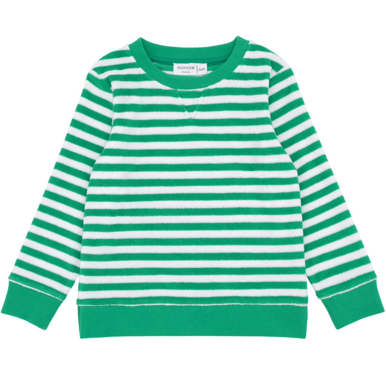 Unisex Bermuda Green Stripe French Terry Sweatshirt