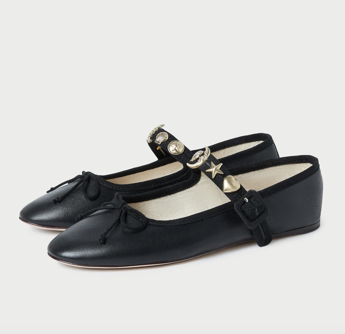 Chiara Black Leather Mary Jane