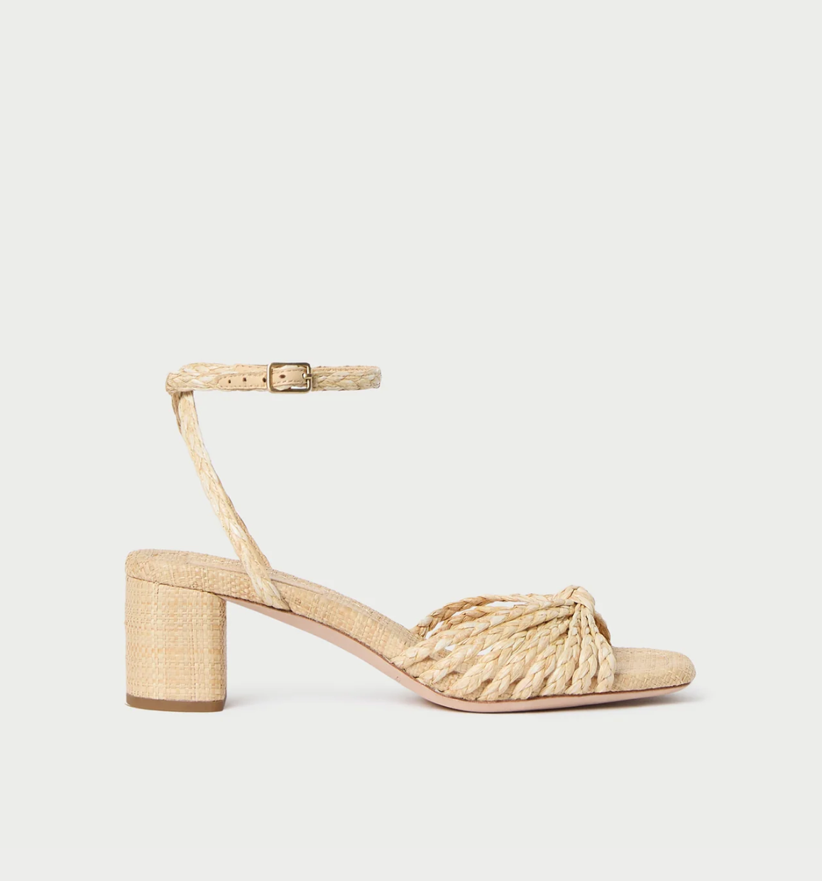 Riya Natural Knot Mid-Heel Sandal