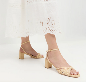 Riya Natural Knot Mid-Heel Sandal