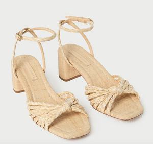 Riya Natural Knot Mid-Heel Sandal