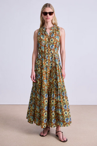 Trinidad Tank Dress - Batik Floral Bronze