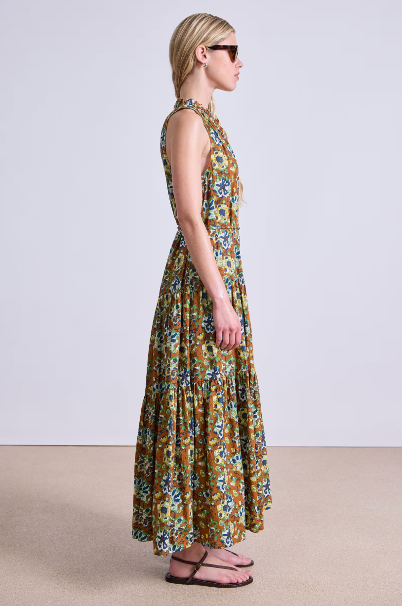 Trinidad Tank Dress - Batik Floral Bronze