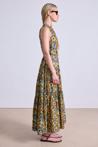 Trinidad Tank Dress - Batik Floral Bronze