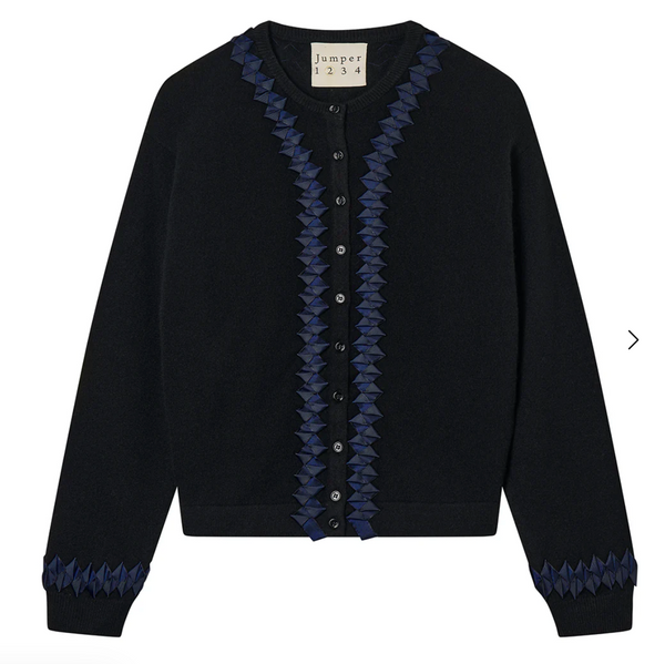 Twisted Ribbon Cardigan - Black – People People