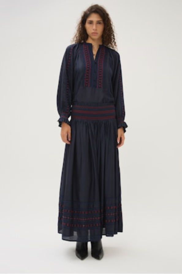 Joan Ezra Midi Skirt - Marine