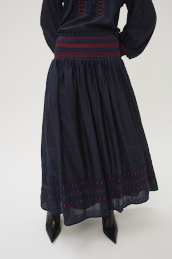 Joan Ezra Midi Skirt - Marine