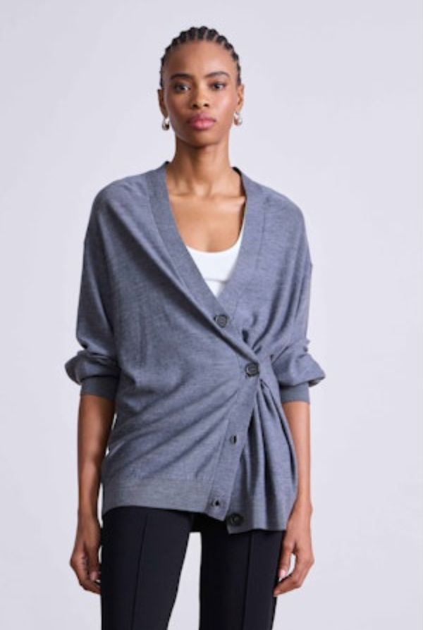 Drippy Tissue Cardigan - Grey