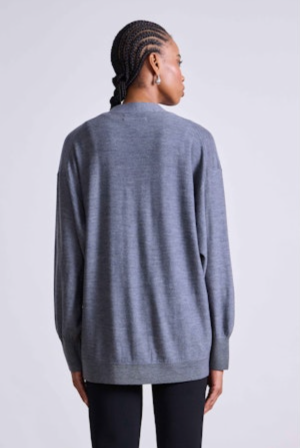 Drippy Tissue Cardigan - Grey