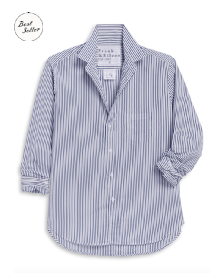 Eileen - White/Navy Stripe