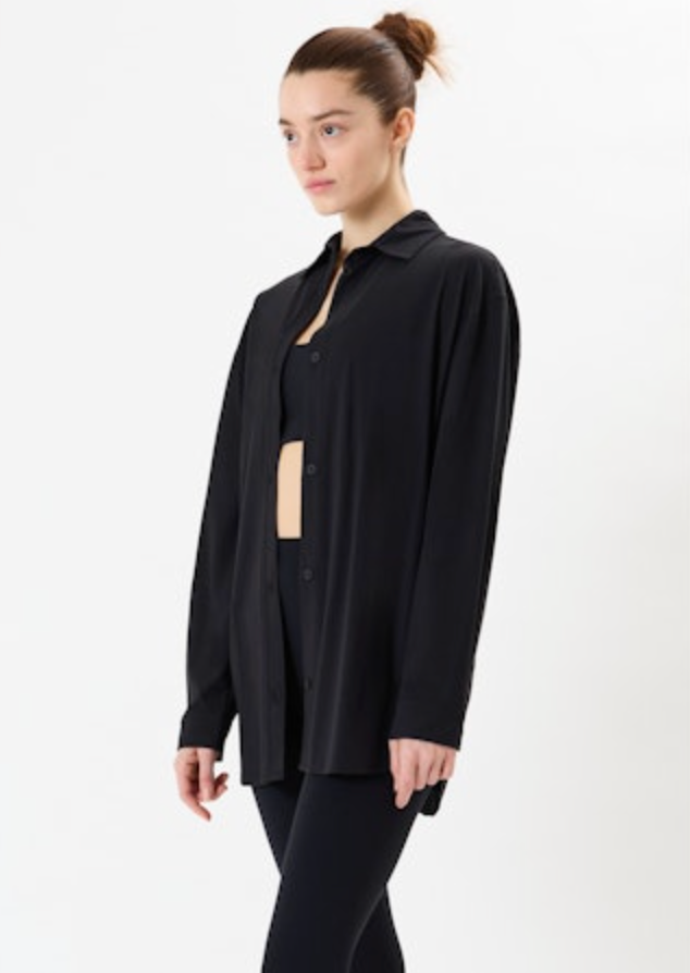 Kate Airweight Lite Button Down - Black