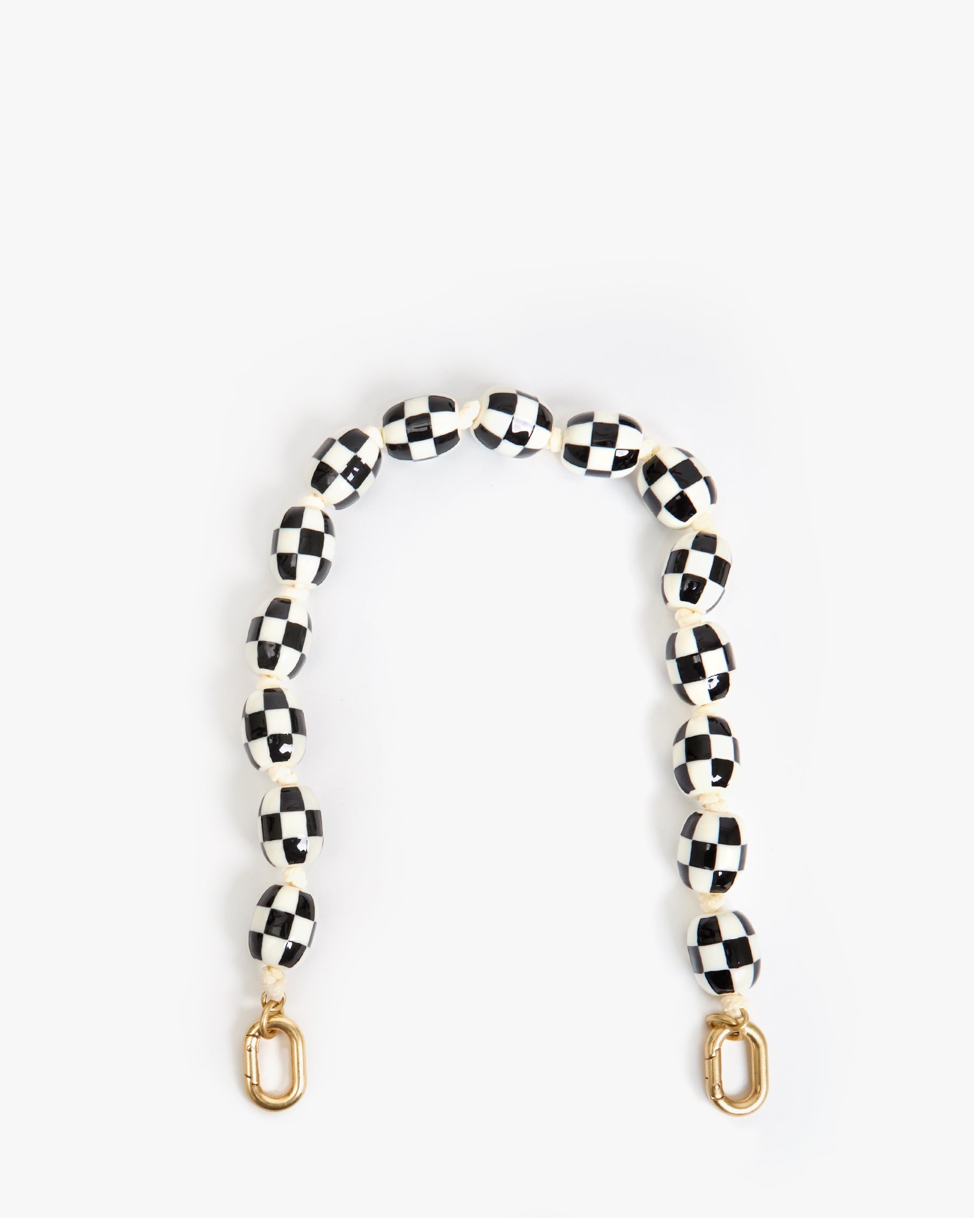 Shortie Strap - Black/Cream Checker