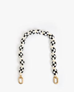 Shortie Strap - Black/Cream Checker