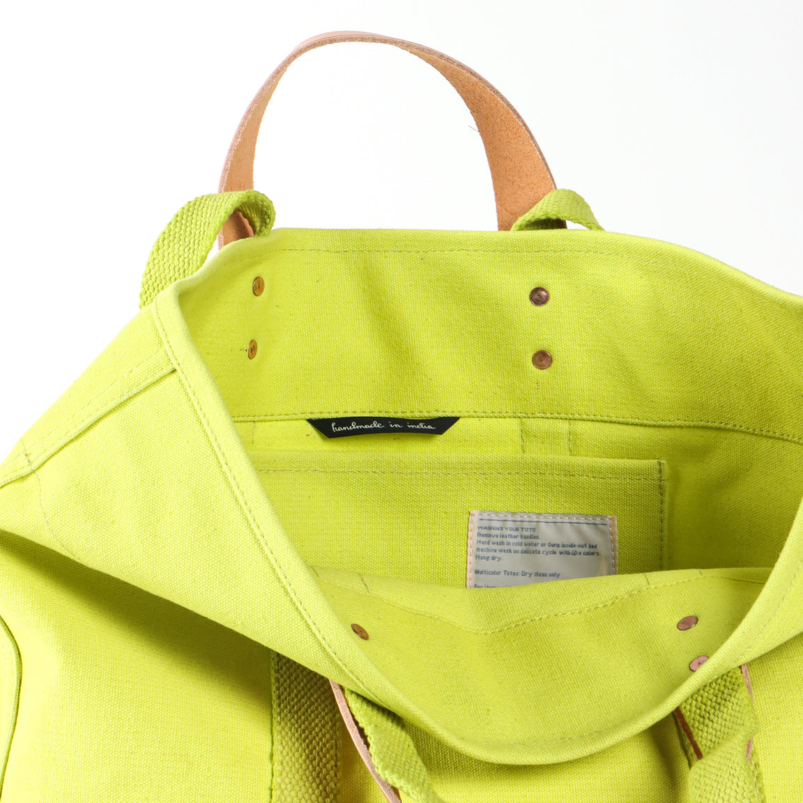 Small East West Tote - Lime