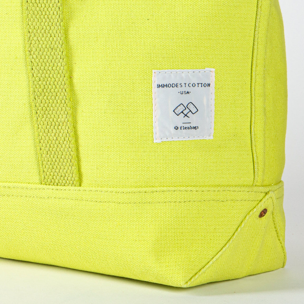 Small East West Tote - Lime