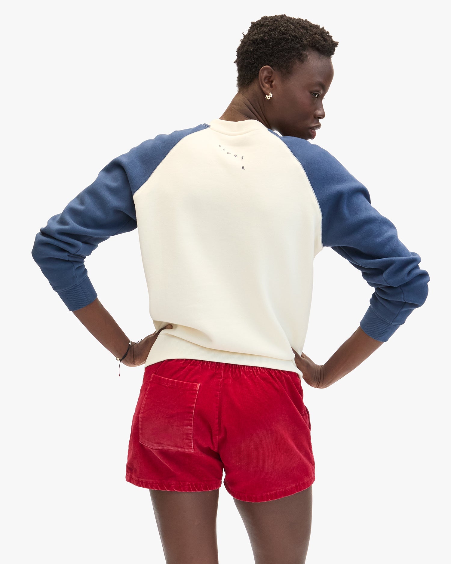 Sweatshirt - Cream/Navy w/ Embroidered Sardine