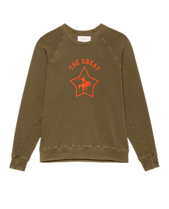 The College Sweatshirt - Dark Army with Rodeo Star Graphic