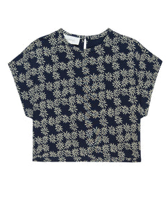 The Wander Top - Navy Scattered Daisy