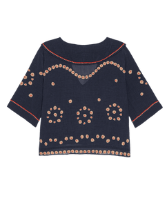 The Beaded Vintage Sailor Top - Navy