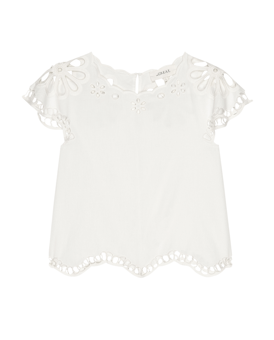 The Super Bloom Eyelet Top - White