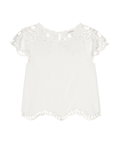 The Super Bloom Eyelet Top - White