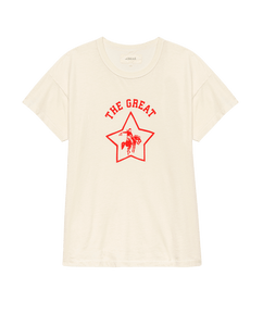The Boxy Crew - Washed White with Rodeo Star Graphic