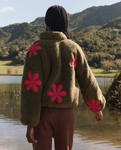 The Patch Pocket Countryside Pullover w/ Daisy Applique