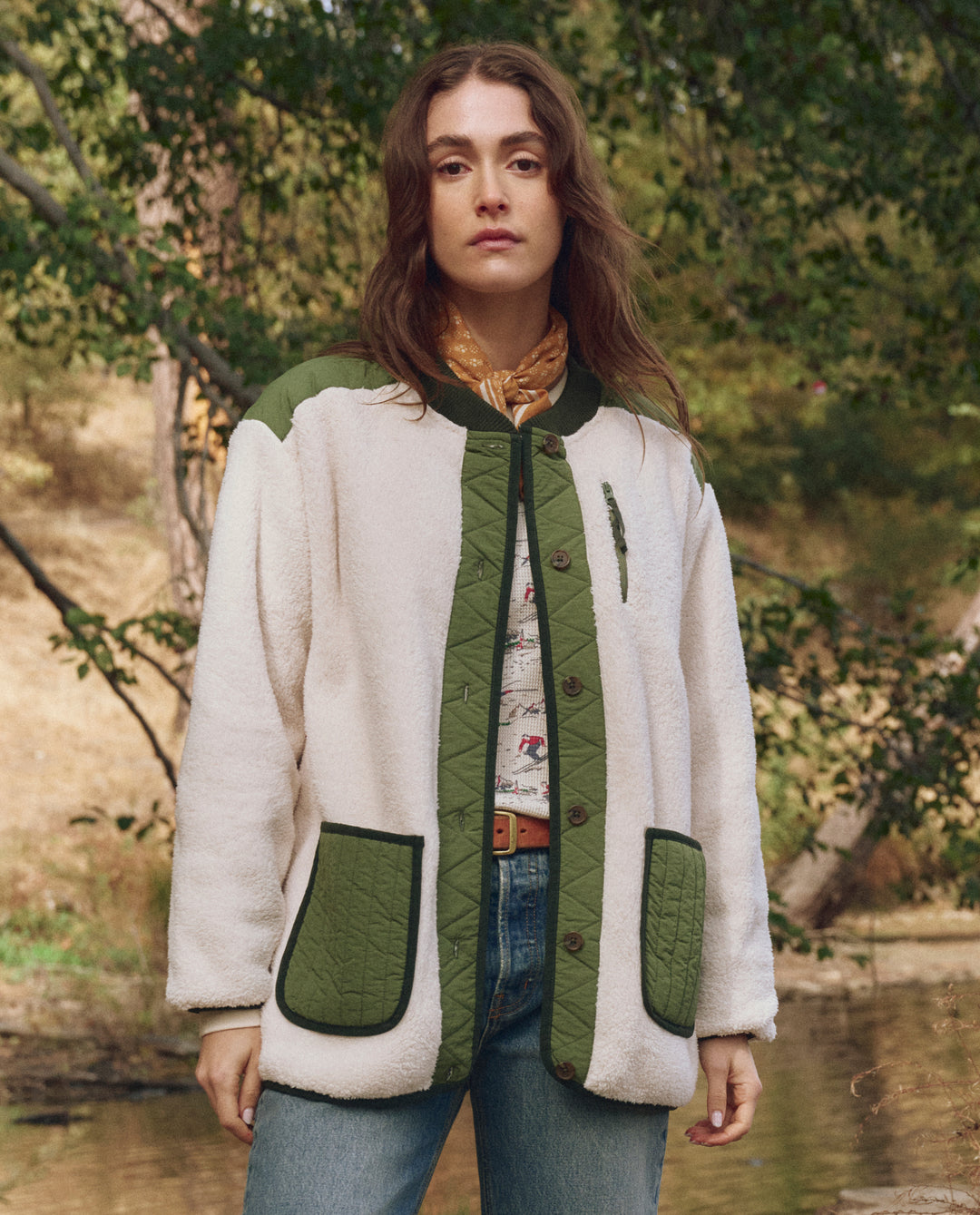 The Plush Tundra Jacket - Cream & Army