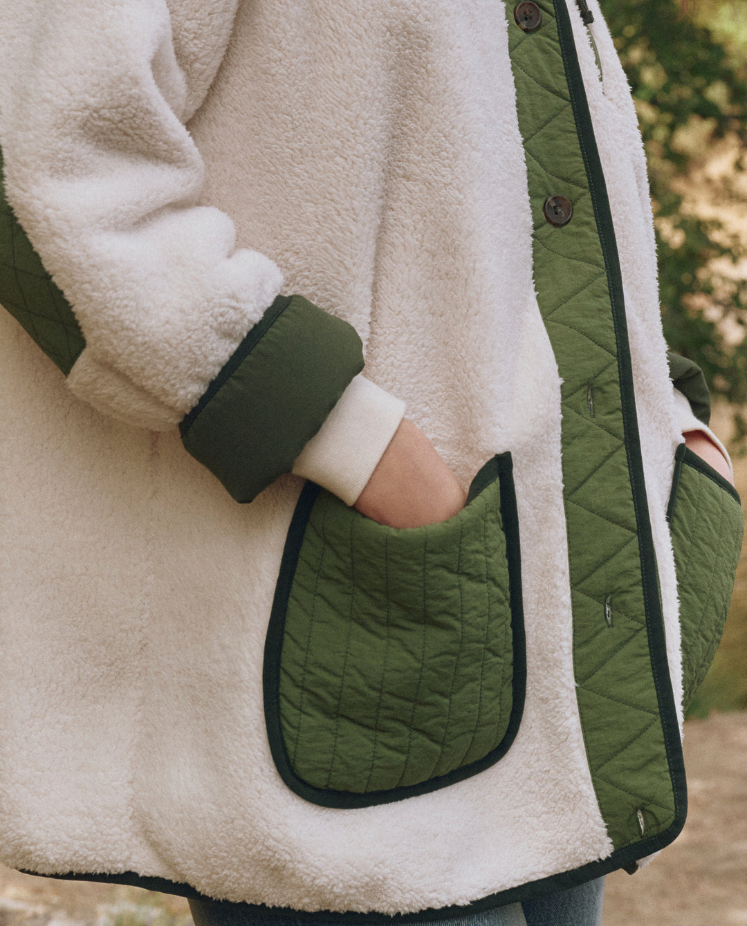 The Plush Tundra Jacket - Cream & Army