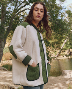 The Plush Tundra Jacket - Cream & Army