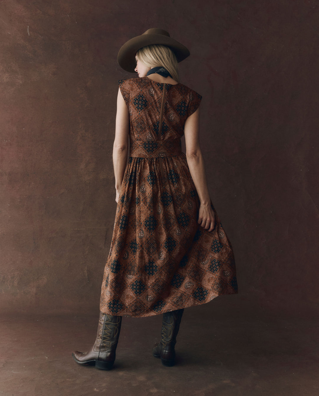 The Tulsa Dress - Geo Bandana Print