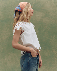 The Super Bloom Eyelet Top - White