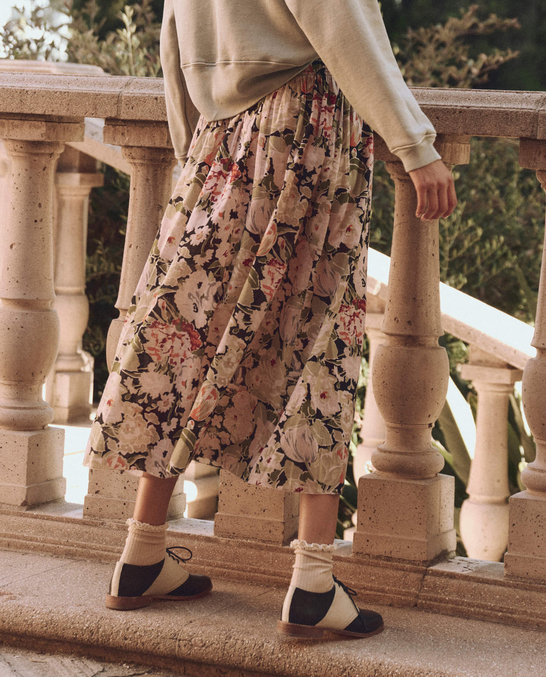 The Canary Skirt - Vintage Rose Print