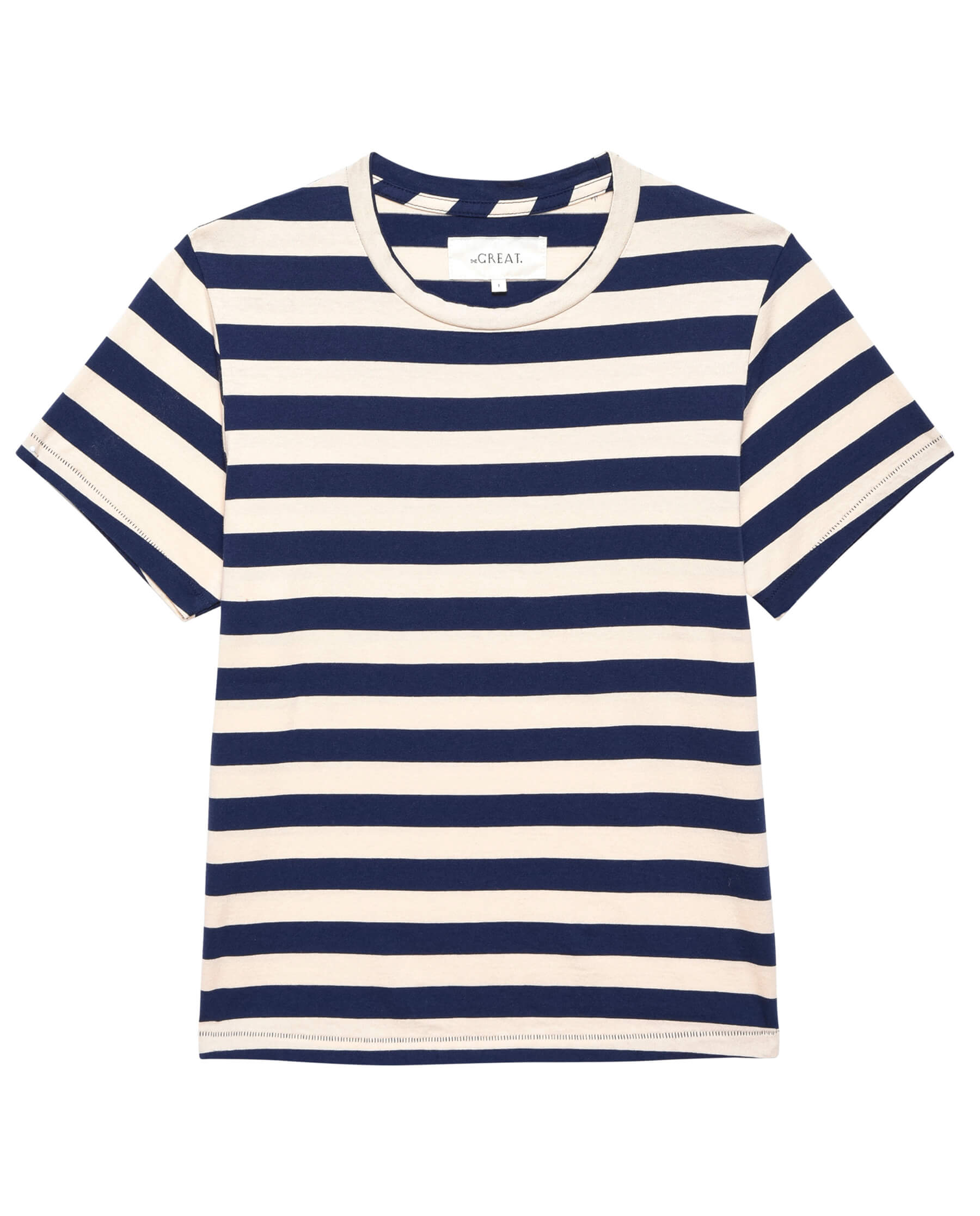 The Little Tee - Navy/Cream Scholar Stripe