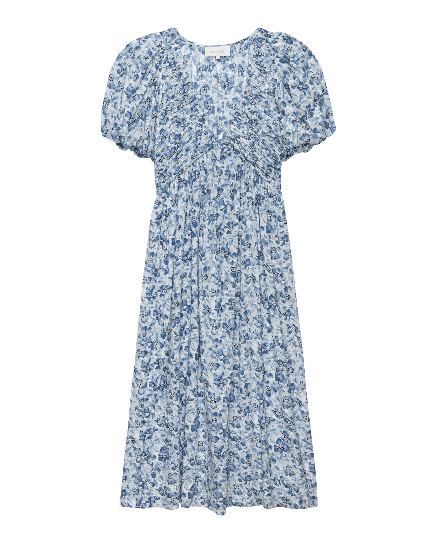 The Gallery Dress - Light Sky Pressed Floral Print