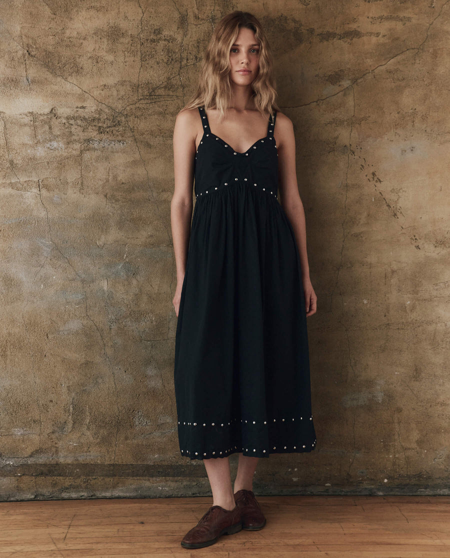 Reyes Dress w/Studs - Black