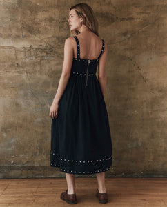 Reyes Dress w/Studs - Black