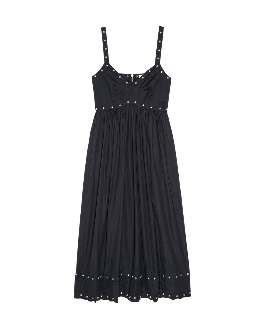 Reyes Dress w/Studs - Black