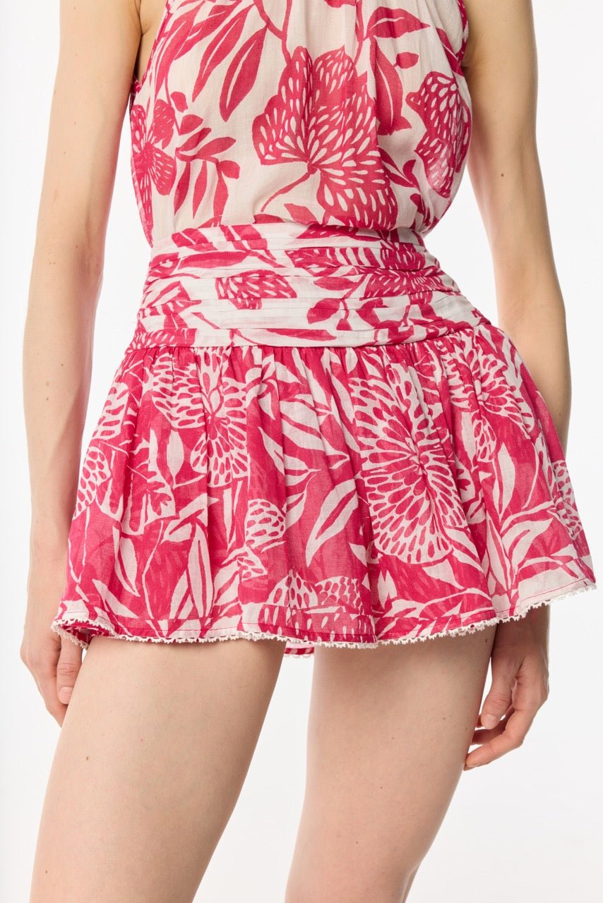 Mini Skirt Colleen - White Pink Macro Stelis