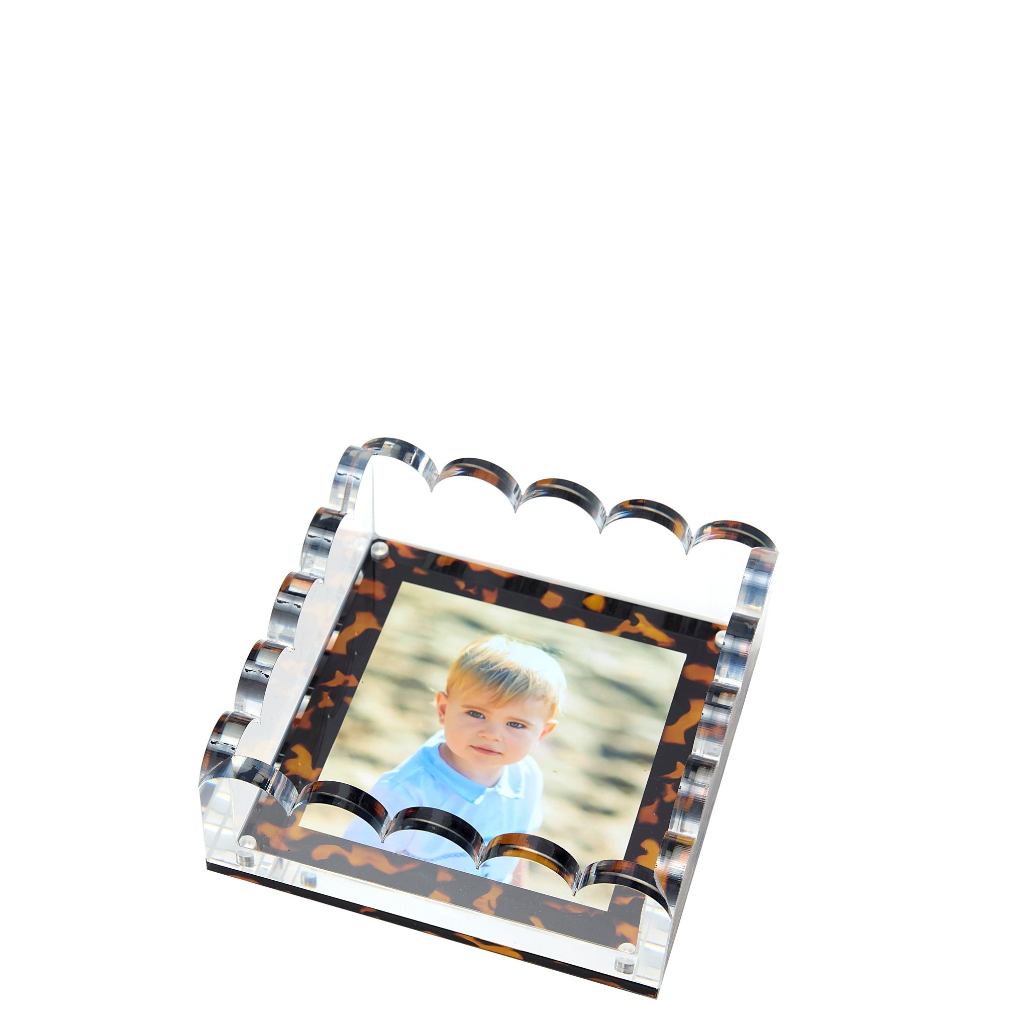 Scallop Photo Tray - Tortoise