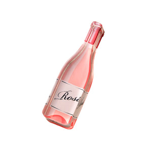 Cocktail Napkin Weight - Rose Wine Bottle