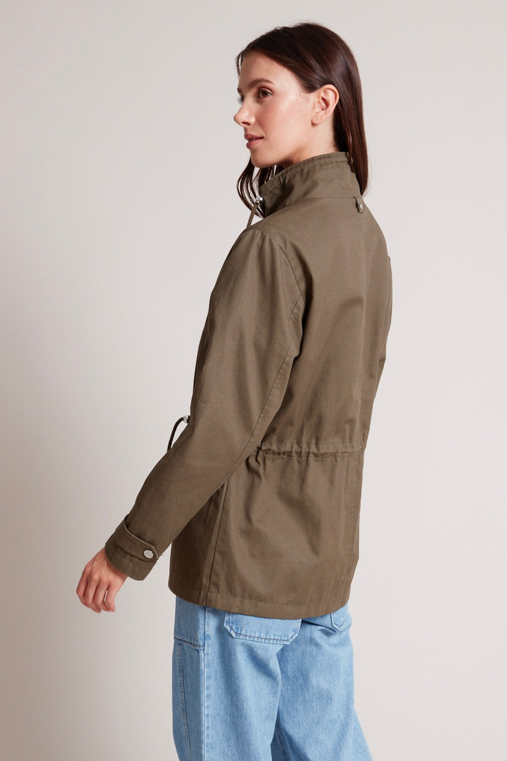 Tallulah Funnel Neck Anorak - Olive