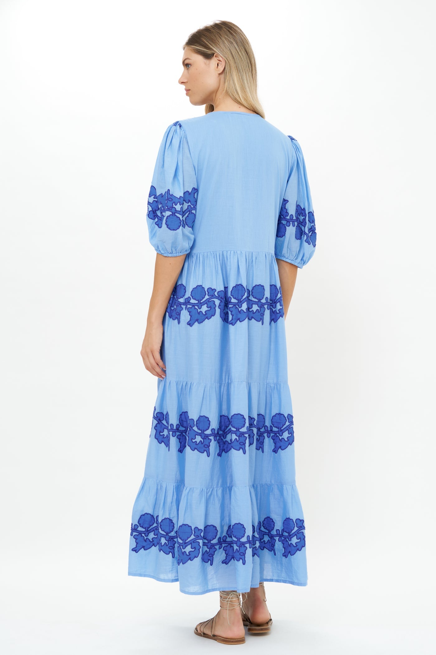 Puff Sleeve Maxi - Tangier Blue