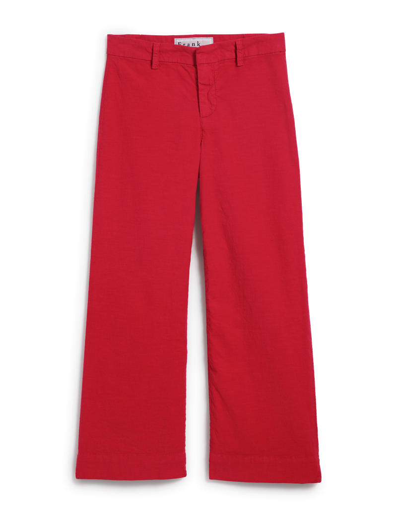 Wexford Wide Leg Linen Pant - Double Decker Red
